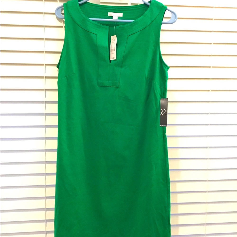 Green summer dress.